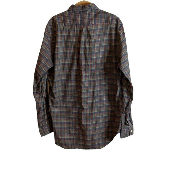 Ralph Lauren Mens Button Front Long Sleeve Shirt Red Green Plaid Size M - Picture 2 of 5